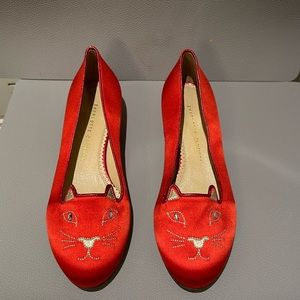 Charlotte olympia size 39 kitty cat flats